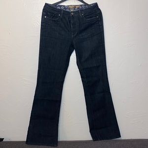 Dark blue, wide leg Paige jeans